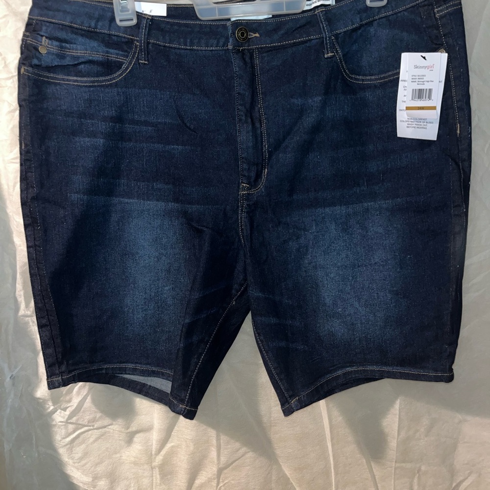 Skinnygirl Dark Wash Jean Shorts